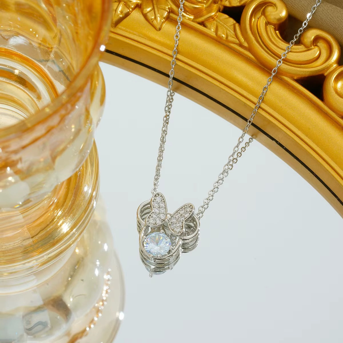 Fashion Cute Cartoon Disney Mickey Minnie Pendants Necklace