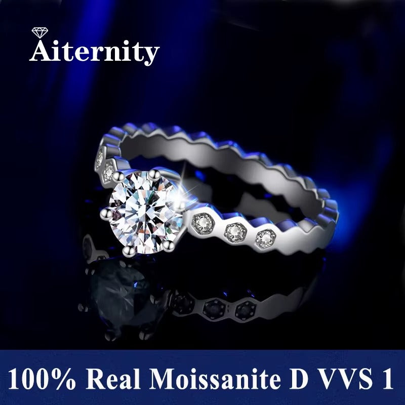 100% Real Moissanite Ring