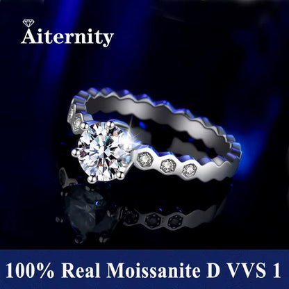 100% Real Moissanite Ring