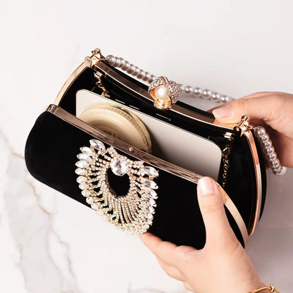 Crystals Bag Diamond Pearl Crossbody Wallets