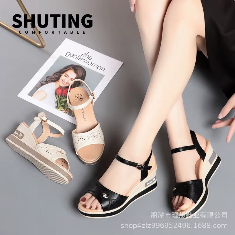 Cozy Butterfly Hollow Breathable Mother Single Shoes
