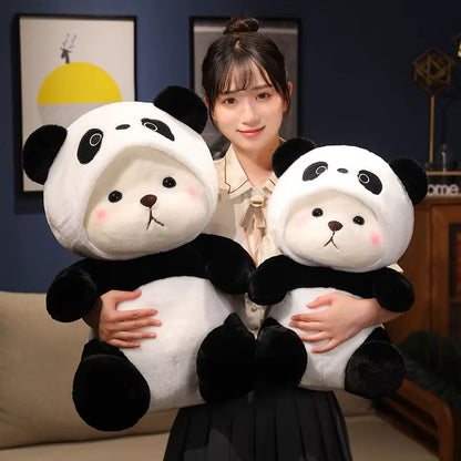 26-60cm Cosplay Black White Panda Teddy Bear