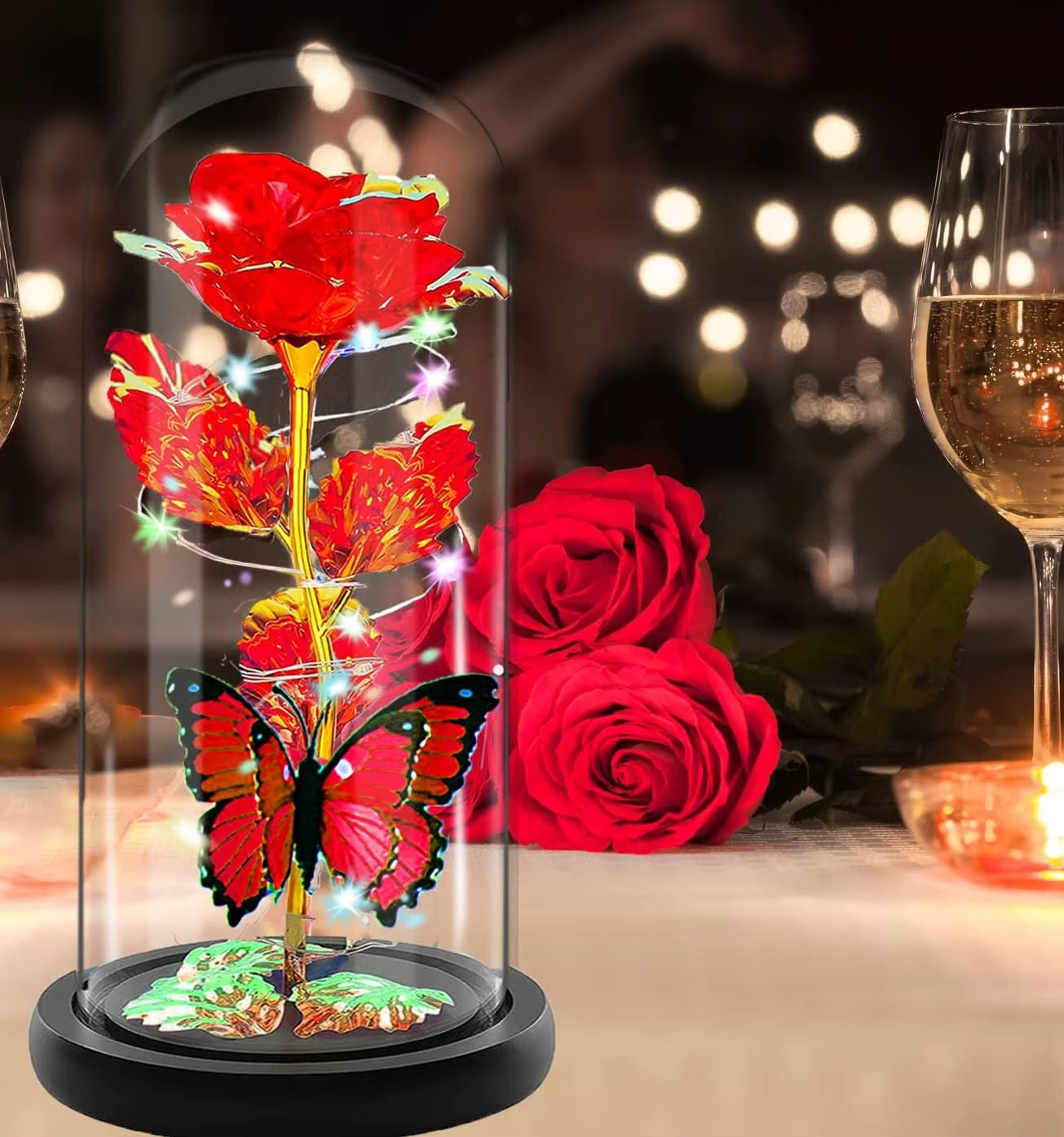 Galaxy Glass Rose Forever Eternal Crystal Flower