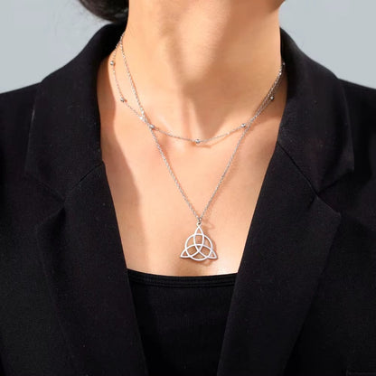 Lemegeton Viking Triquetra Celtics Knot Symbol Necklace
