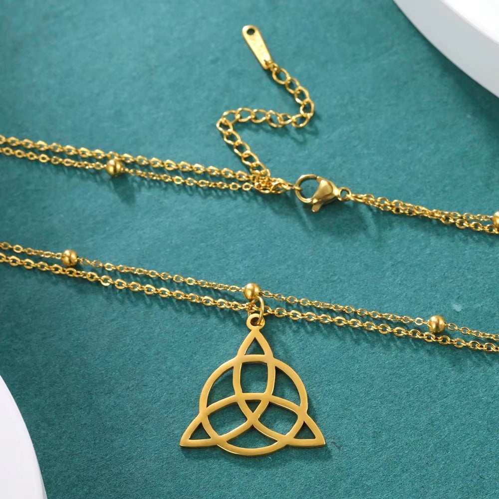 Lemegeton Viking Triquetra Celtics Knot Symbol Necklace
