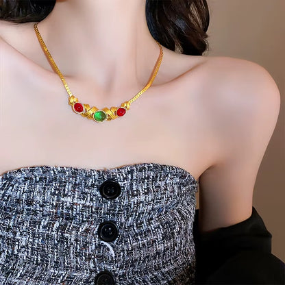 Multicolor Rhinestone Choker Necklaces