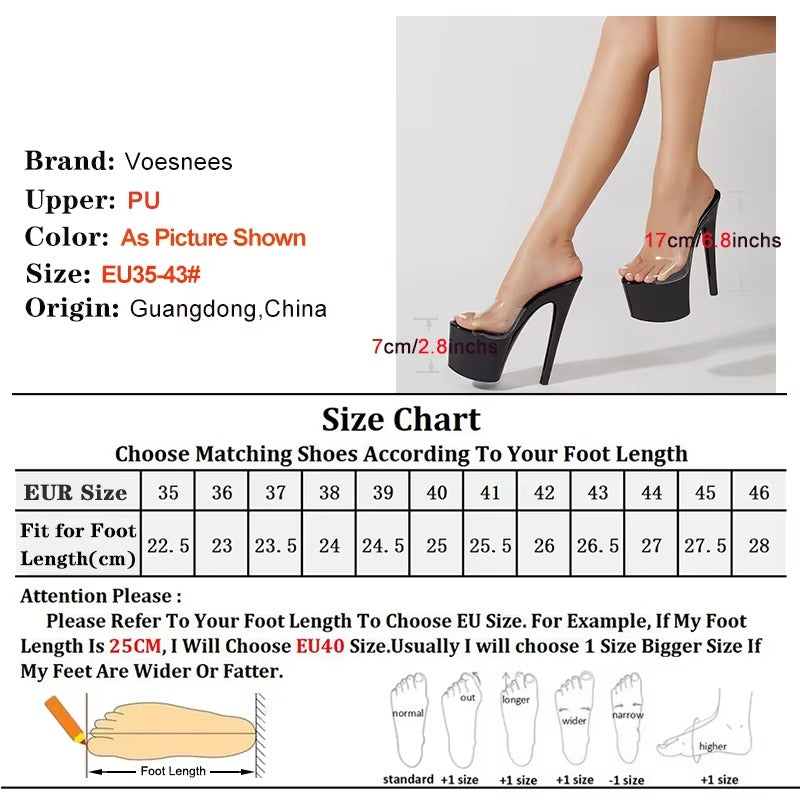 Thin Heels Platform Peep Toe Sandals