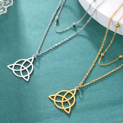 Lemegeton Viking Triquetra Celtics Knot Symbol Necklace