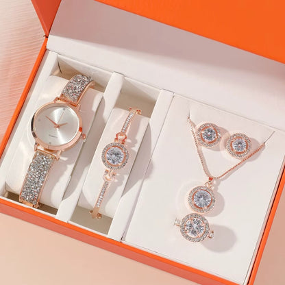 5pcs/set Fashionable and Elegant Diamond-encrusted