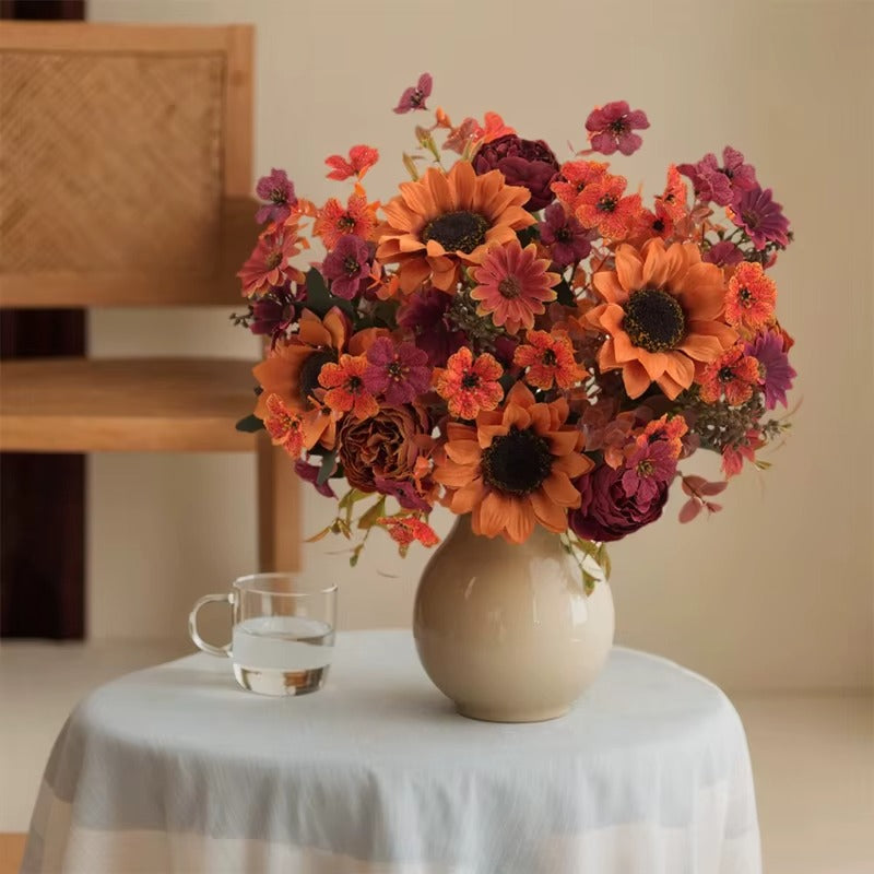 Simulated Flowers Autumn Sunflowers