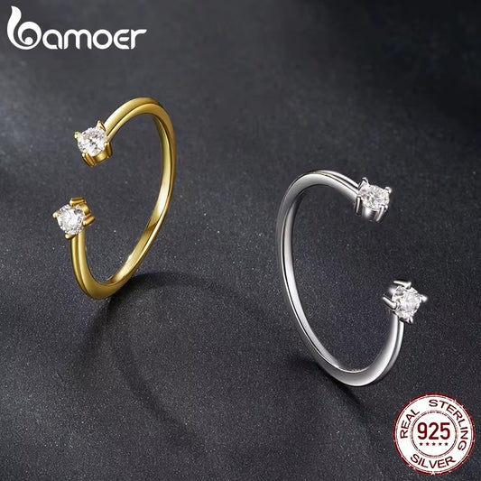 Diamond Adjustable Ring 18KGold Plated Luxury Jewelry