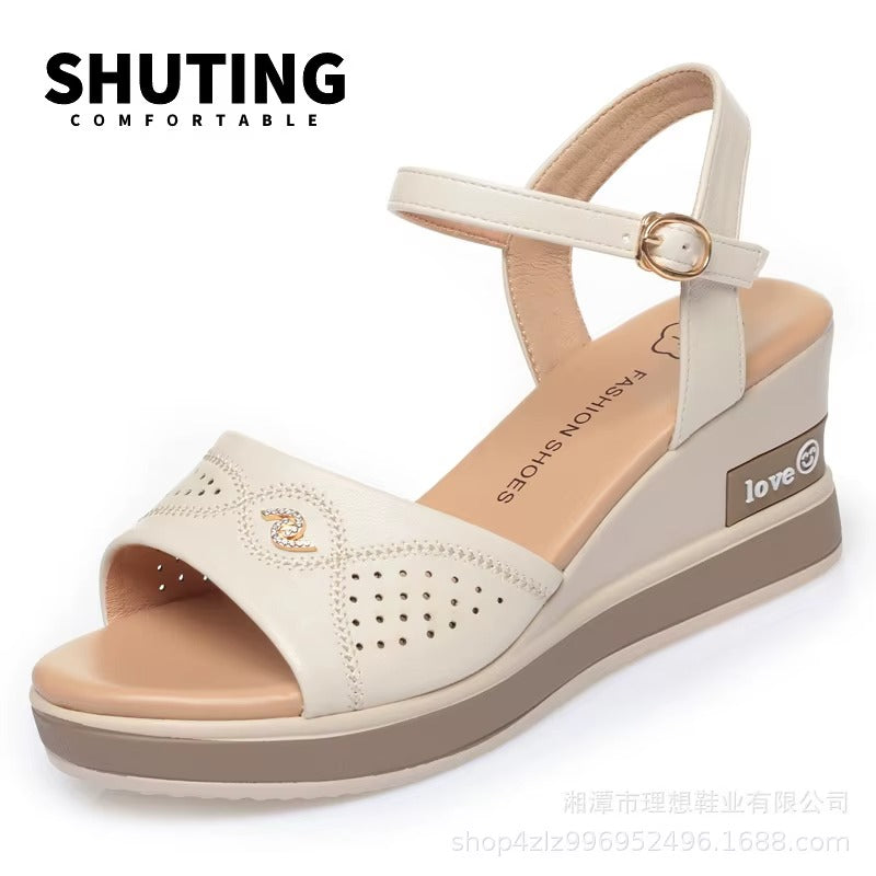 Cozy Butterfly Hollow Breathable Mother Single Shoes