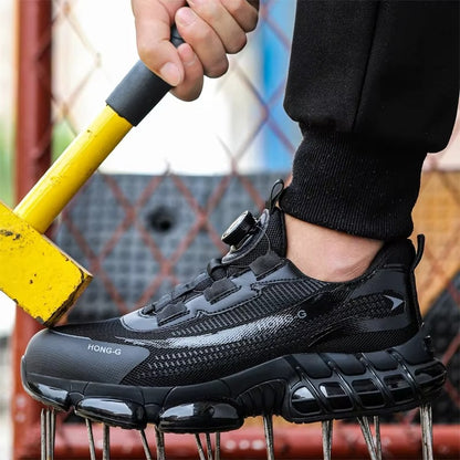 Men's Work Shoes Rotary Buckle Work Sneakers