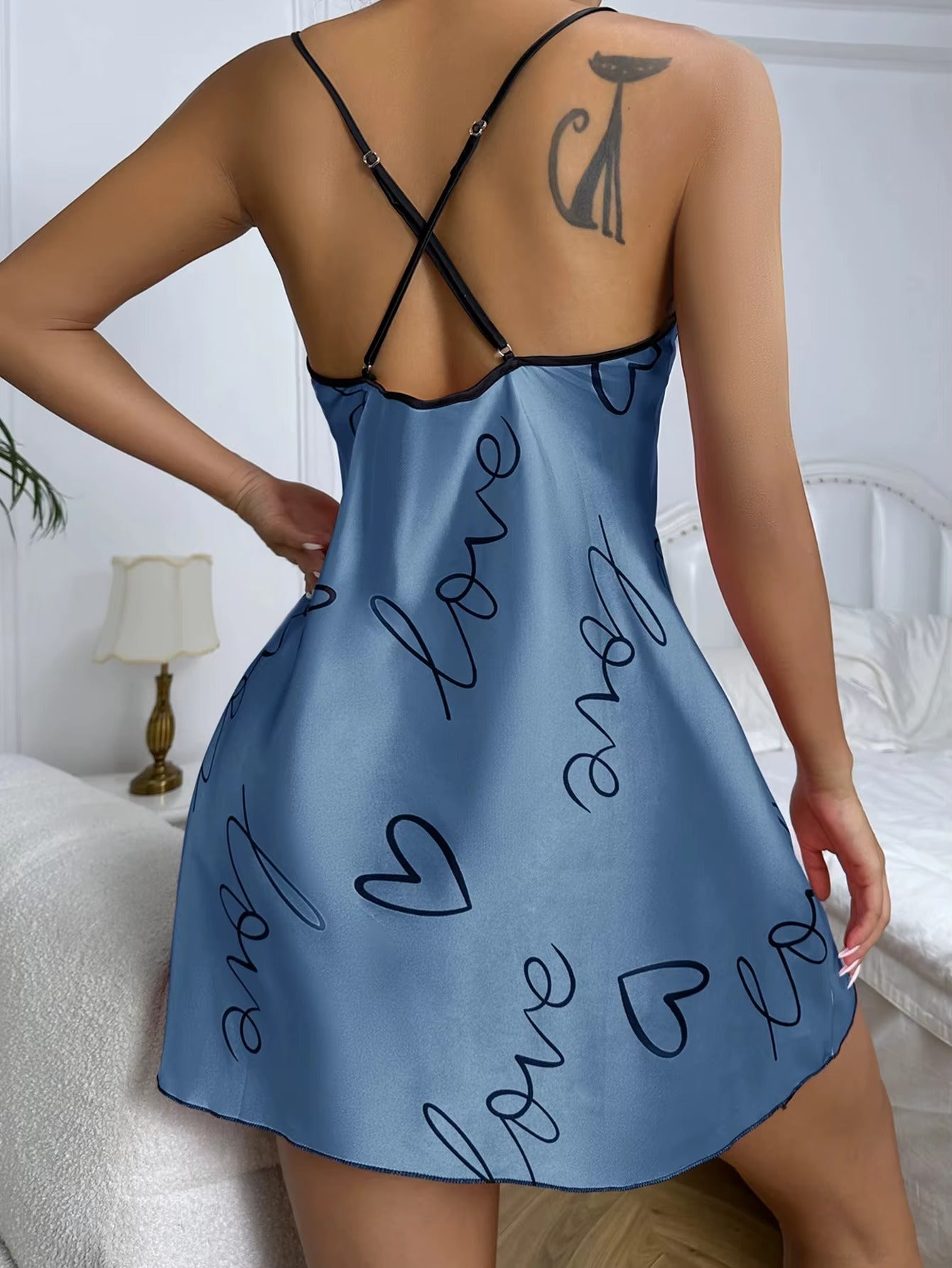 Heart Print Nightdress