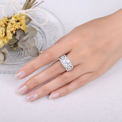 JewelryPalace 3Pcs 925 Sterling Silver Halo