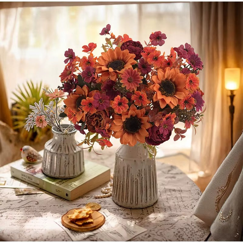 Simulated Flowers Autumn Sunflowers