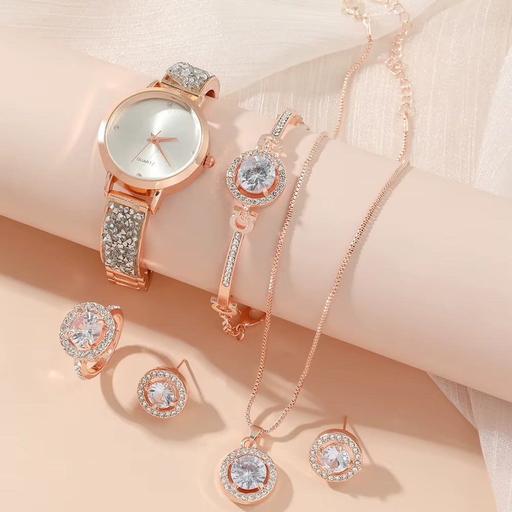 5pcs/set Fashionable and Elegant Diamond-encrusted