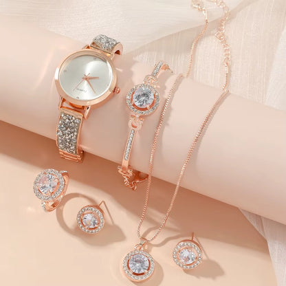5pcs/set Fashionable and Elegant Diamond-encrusted