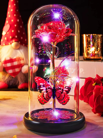 Galaxy Glass Rose Forever Eternal Crystal Flower