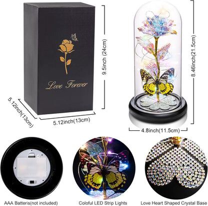 Galaxy Glass Rose Forever Eternal Crystal Flower