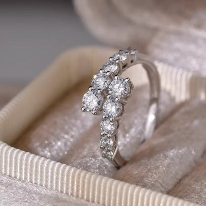 BXINY All Moissanite Open Ring 925