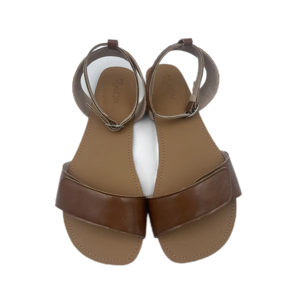 Tipsietoes 2025 Summer Barefoot Leather Flat Sandals