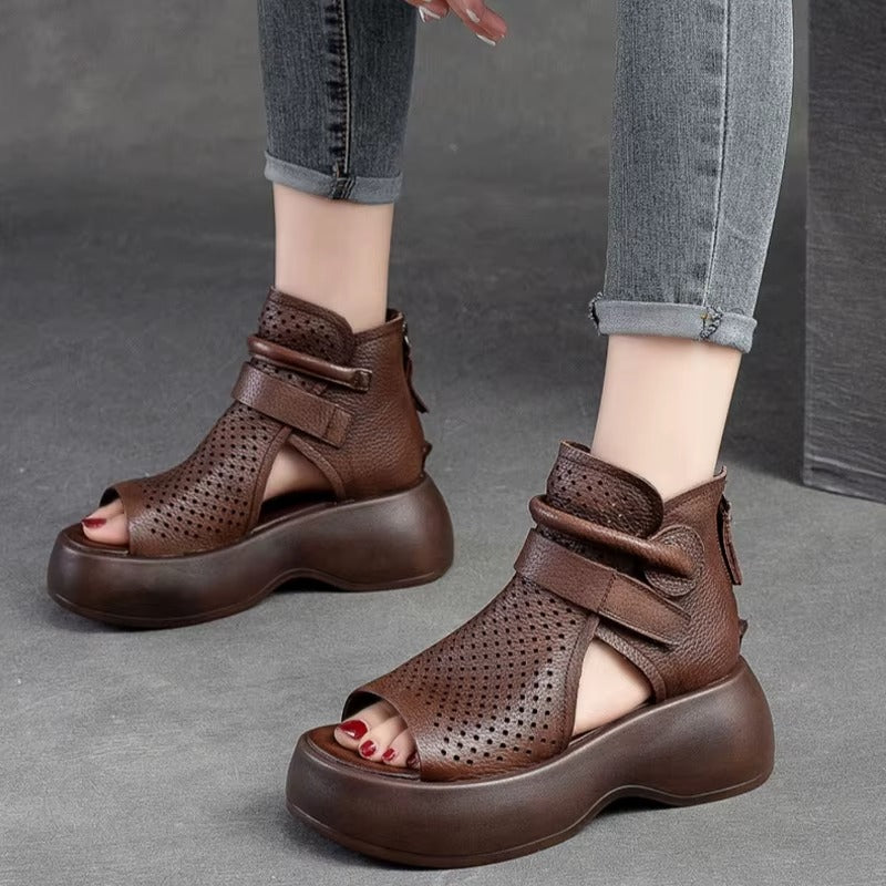 Summer Hook & Loop Retro Comfortable Women Sandals