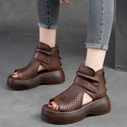 Summer Hook & Loop Retro Comfortable Women Sandals