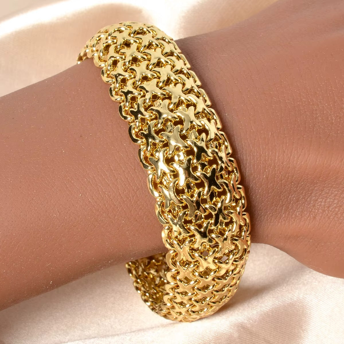 New 18MM wide copper chain bracelet unisex
