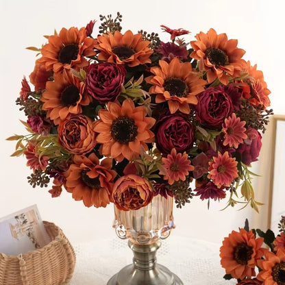 Simulated Flowers Autumn Sunflowers