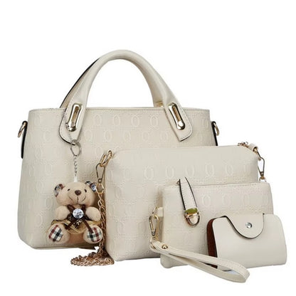 Multifunction 4pcs/Set Women Bag PU Leather Luxury Designer
