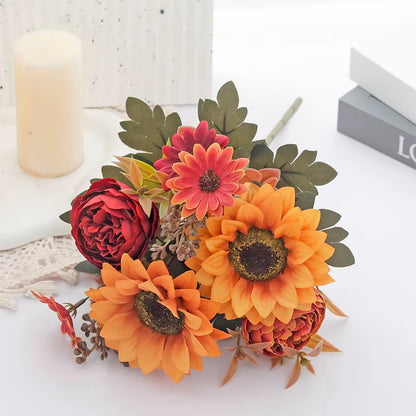 Simulated Flowers Autumn Sunflowers