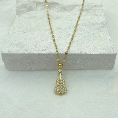 Violin Pendant Necklace