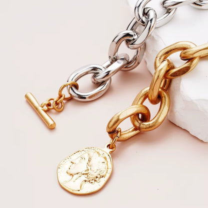 Old Coin Stainless Steel Bracelet