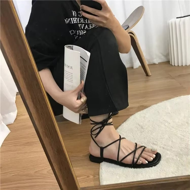 Lace Up Beach Gladiator Sandals
