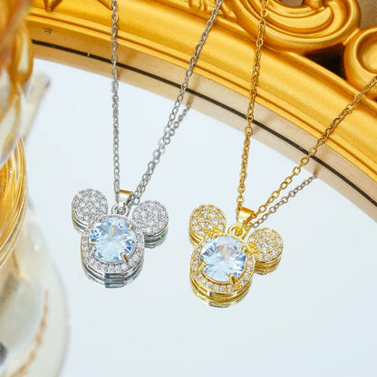 Fashion Cute Cartoon Disney Mickey Minnie Pendants Necklace