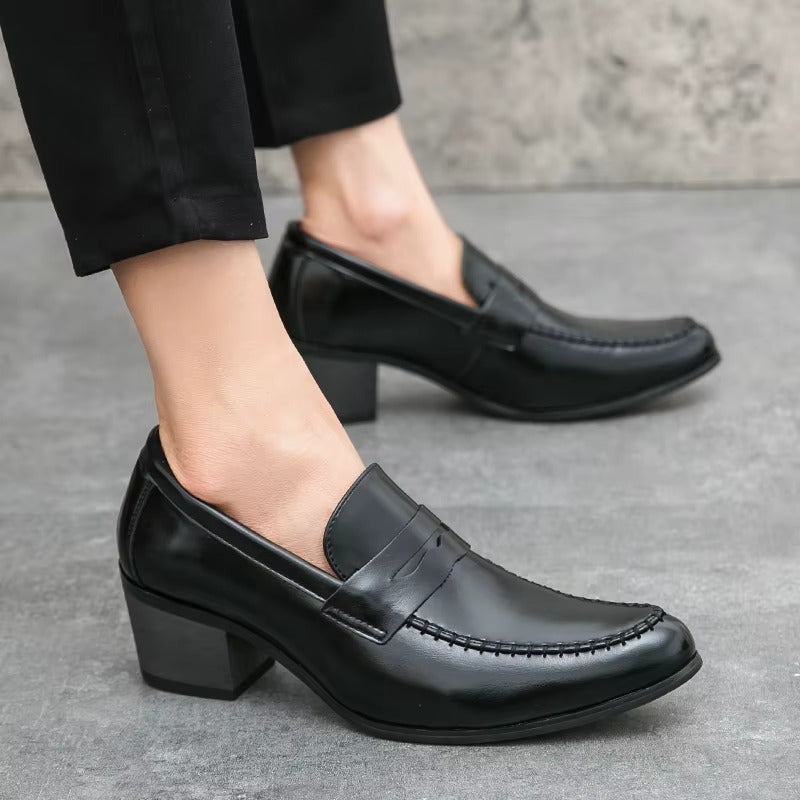 Classic Thick High Heels British Business Social Shoes