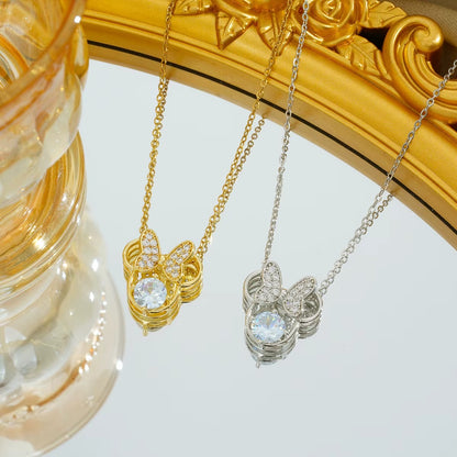 Fashion Cute Cartoon Disney Mickey Minnie Pendants Necklace