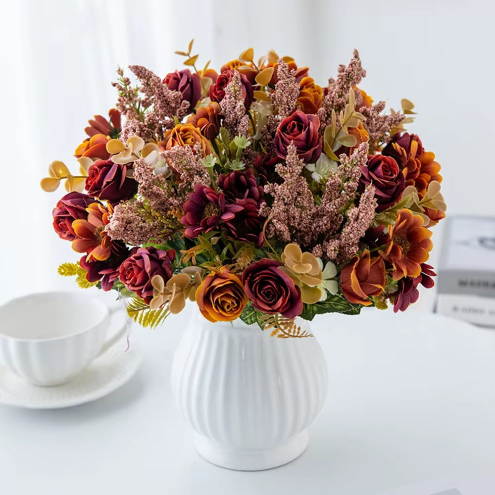 1pc Artificial Flowers Rose Silk