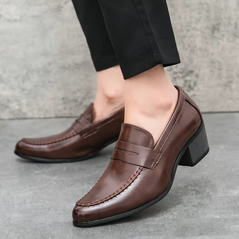 Classic Thick High Heels British Business Social Shoes
