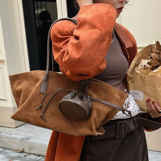 Motingsome Oversized Suede Tote Bag