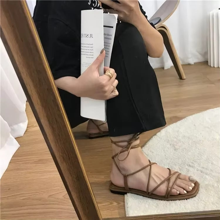 Lace Up Beach Gladiator Sandals