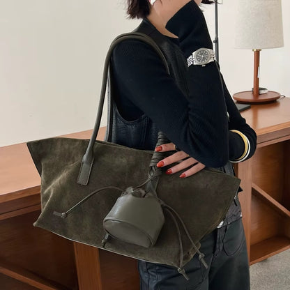 Motingsome Oversized Suede Tote Bag