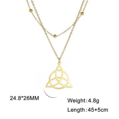 Lemegeton Viking Triquetra Celtics Knot Symbol Necklace