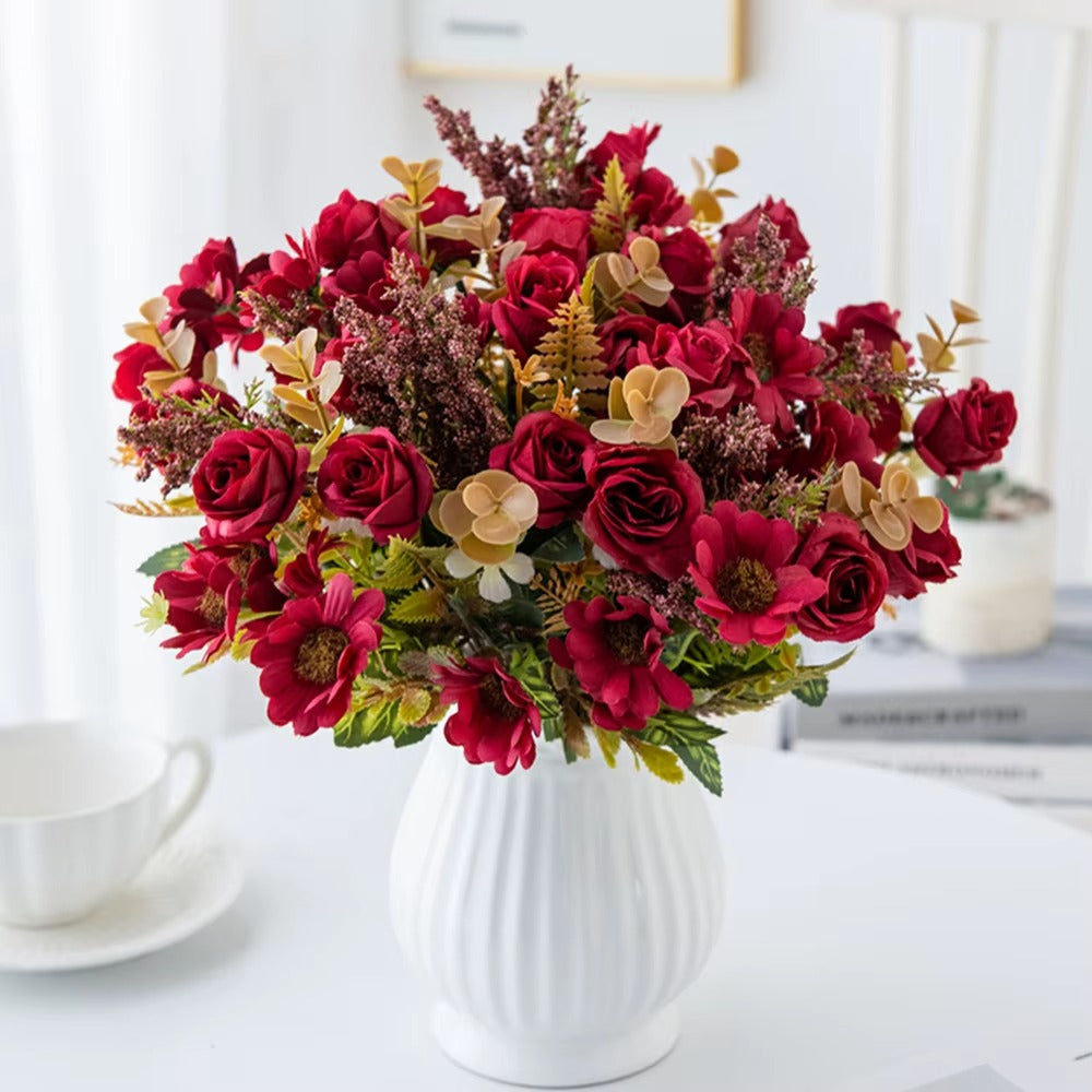 1pc Artificial Flowers Rose Silk