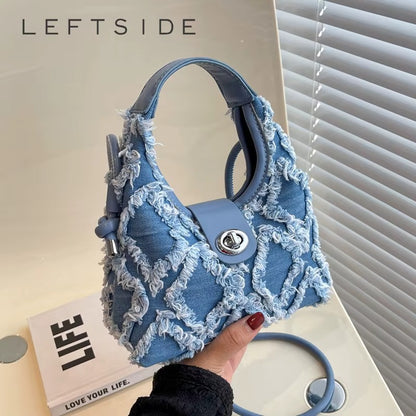LEFTSIDE Soft Fabric Trend Small Shoulder Crossbody Bags