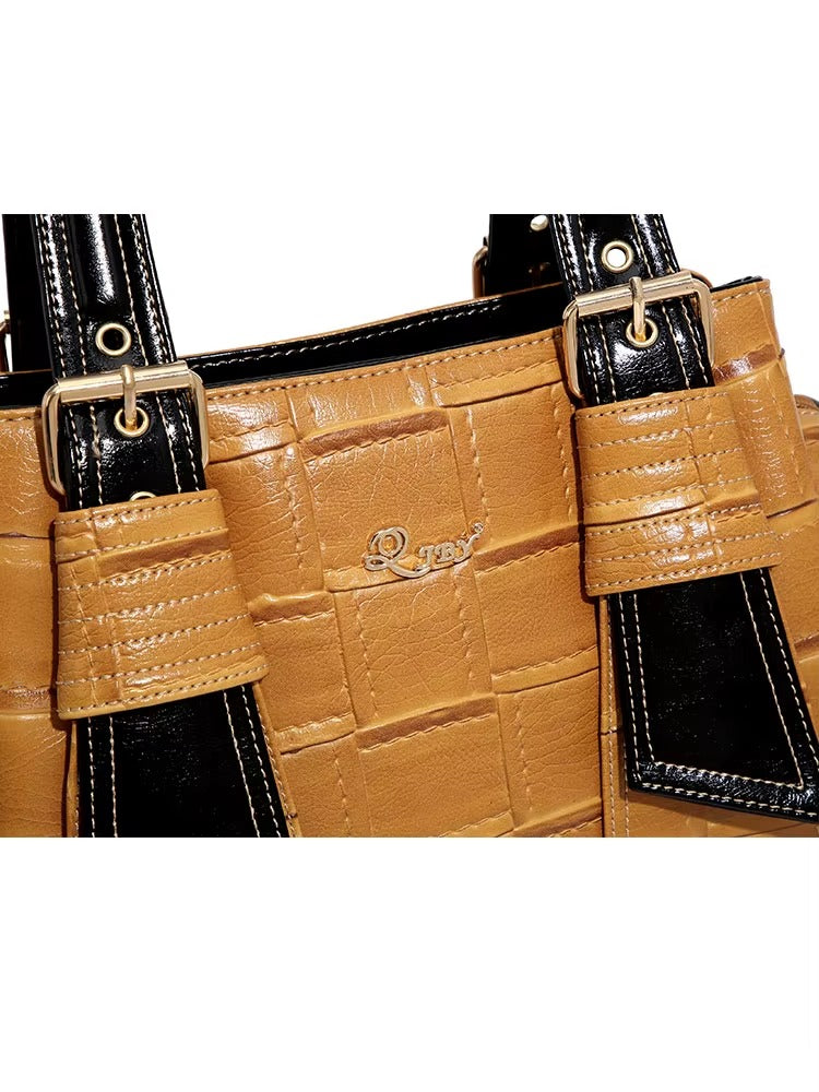 quality woven leather handbag