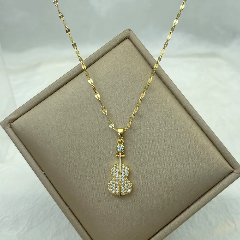 Violin Pendant Necklace