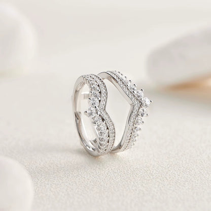 Silver Adjustable Enhancer Wedding Rings for Engagement