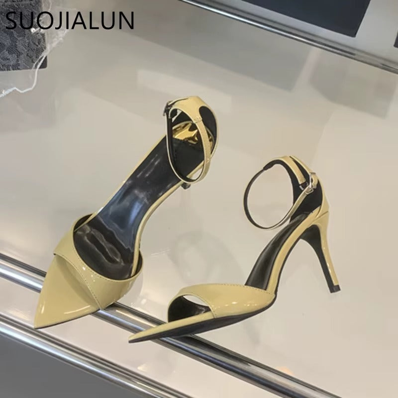 Pointed Toe Ankle Strap Ladies Elegant Gladiator Shoes